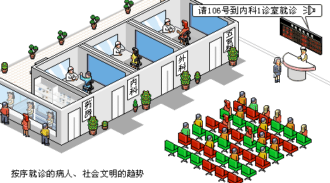 自動排號機(jī)醫(yī)院、社區(qū)效果圖